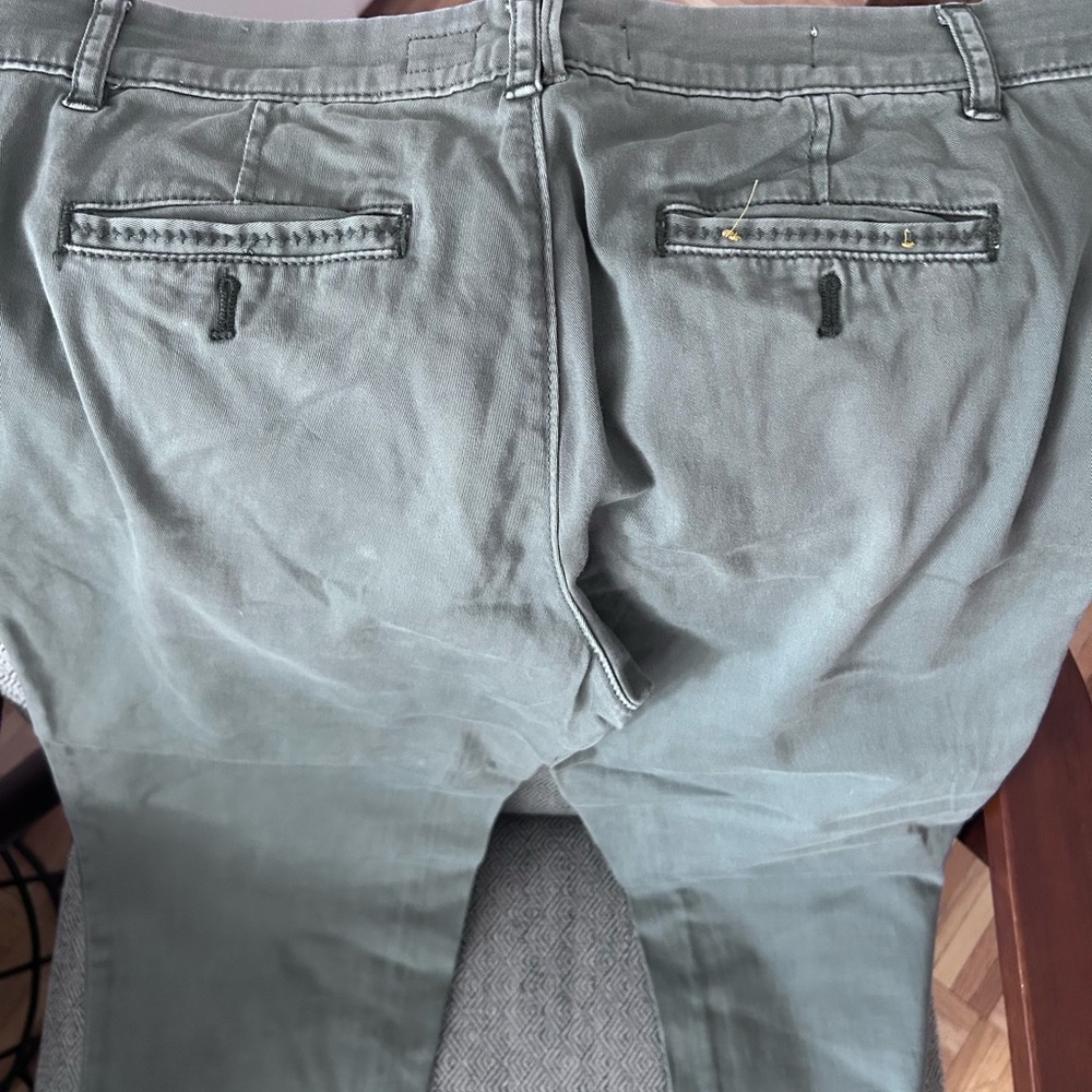 Pilcro and the letterpress Green Cotton Chino Pants - Button Front - Picture 5 of 6
